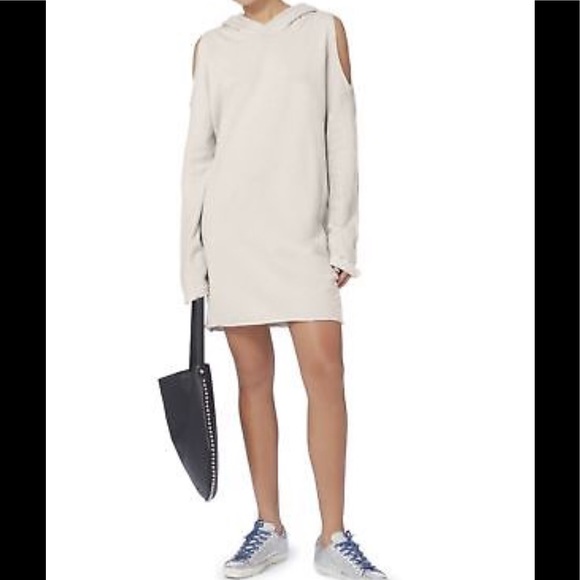 NWOT RtA Cutout Sweatshirt Dress Gold Metallic - Picture 3 of 6